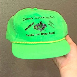 Neon green trucker hat vintage